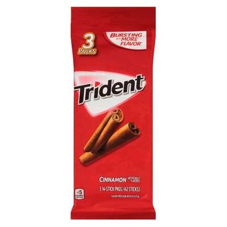 Trident Trident Cinnamon Sugar Free Gum 14 Pieces, PK60 01152